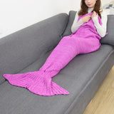 CAMMITEVER 19 Colors Mermaid Tail Blanket Crochet Mermaid Blanket For Adult Super Soft All Seasons Sleeping Knitted Blankets