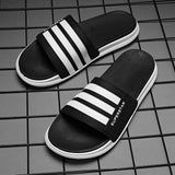 CYYTL New Men Summer Shower Slippers Outdoor Beach Soft Sandals Non-slip Fashion Male Flip Flops Leather Home Slides Comfort