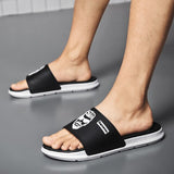 CYYTL New Men Summer Shower Slippers Outdoor Beach Soft Sandals Non-slip Fashion Male Flip Flops Leather Home Slides Comfort