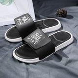 CYYTL New Men Summer Shower Slippers Outdoor Beach Soft Sandals Non-slip Fashion Male Flip Flops Leather Home Slides Comfort