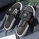 CYYTL New Men Summer Shower Slippers Outdoor Beach Soft Sandals Non-slip Fashion Male Flip Flops Leather Home Slides Comfort