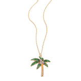 kissme Chic Flamingo Pineapple Coconut Tree Crystal Pendant Necklaces