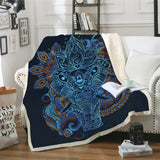 Dark Mandala Elephant bed Blanket Microfiber Fleece Bedspread Sherpa Blanket for Kids Girl Couch Soft Plush Throw Weight Blanket