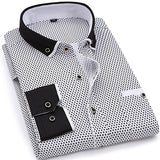 Casual Men Long Sleeves Slim Fit Shirts Soft Comfortable Men Dress