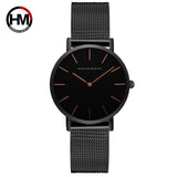 36mm Black Japan Movement High Quality  Women's Luxury Wrist Watches Stainless Steel