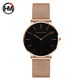 36mm Black Japan Movement High Quality  Women's Luxury Wrist Watches Stainless Steel