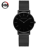 36mm Black Japan Movement High Quality  Women's Luxury Wrist Watches Stainless Steel