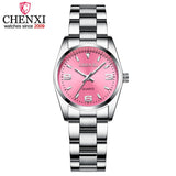 CHENXI Fashion Pink Dial Watches For Women