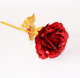 Dried Flowers 24K Foil Plated Rose Gold Rose Wedding Decoration Flower Valentine's Day Gift Lover's Rose Artificial Only