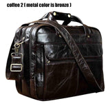 Men Oil Waxy Leather Antique Design Business Briefcase Laptop Document Case Fashion Attache Messenger Bag Tote Portfolio