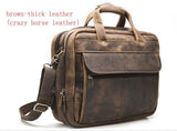 Men Oil Waxy Leather Antique Design Business Briefcase Laptop Document Case Fashion Attache Messenger Bag Tote Portfolio