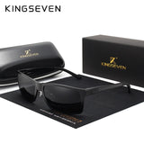 KINGSEVEN Brand Design Fashion Aluminum Magnesium Sunglasses Men Polarized Driving Eyewear For Men UV400 Oculos N7021