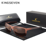 KINGSEVEN Brand Design Fashion Aluminum Magnesium Sunglasses Men Polarized Driving Eyewear For Men UV400 Oculos N7021