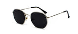 Kachawoo vintage gold sunglasses men square metal frame silver brown black small sun glasses female unisex summer style