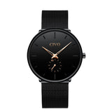 CIVO Fashion Watch Men's Waterproof Slim Mesh Strap Minimalist Wrist Watches