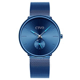 CIVO Fashion Watch Men's Waterproof Slim Mesh Strap Minimalist Wrist Watches