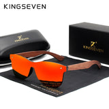 KINGSEVEN Natural Wooden Sunglasses Men Polarized Fashion Sun Glasses Original Wood Oculos de sol masculino