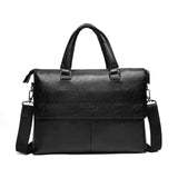 JEEP BULUO Men's Briefcase Fashion Handbags For Man Sacoche Homme Marque Male leather Bag For A4 Documents 13" Laptop