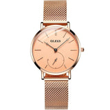 Luxury Women Watches | Simple Ladies Steel Watch | Rose Gold Elegant Minimalism Casual Female Waterproof Clock