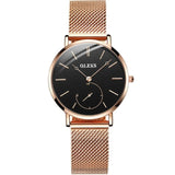 Luxury Women Watches | Simple Ladies Steel Watch | Rose Gold Elegant Minimalism Casual Female Waterproof Clock