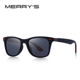 MERRYS DESIGN Men Women Classic Retro Rivet Polarized Sunglasses Lighter Design Square Frame 100% UV Protection S8508