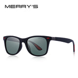 MERRYS DESIGN Men Women Classic Retro Rivet Polarized Sunglasses Lighter Design Square Frame 100% UV Protection S8508