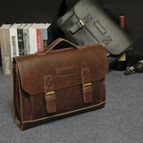 Designer Men briefcase Crazy horse Leather Shoulder Bags Vintage Crossbody Bags Business office Handbags Men's Travel Laptop Bag