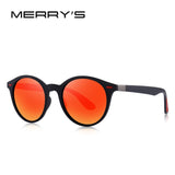 MERRYS DESIGN Men Women Classic Retro Rivet Polarized Sunglasses TR90 Legs Lighter Design Oval Frame UV400 Protection S8126