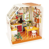 Robud Wooden Dollhouse Kits DIY Dollhouse Miniature with Doll House Furniture Girl's Gift Best Collection