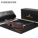 KINGSEVEN Brand Design Sunglasses Men Driving Square Frame Sun Glasses Male Classic Unisex Goggles Eyewear Gafas