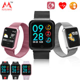 Smartwatch P68 band IP68 waterproof | heart rate & blood pressure monitor for iPhone Android