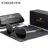 KINGSEVEN 2019 Brand Men Aluminum Sunglasses Polarized UV400 Mirror Male Sun Glasses Women For Men Oculos de sol