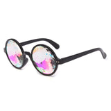 Hot Sale Round Frame Holographic Kaleidoscope Men Women Sunglasses Rave Festival Stylish Female Male Glasses Party Queen Gifts