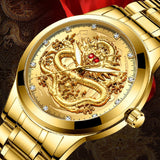 Fashion Men's Luxury Golden Dragon Watches