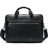 WESTAL Men's Briefcase Bag Men's Genuine Leather Laptop Bag Business Tote for Document Office Portable Laptop Shoulder Bag