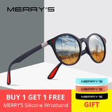 MERRYS DESIGN Men Women Classic Retro Rivet Polarized Sunglasses TR90 Legs Lighter Design Oval Frame UV400 Protection S8126