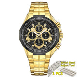 Relogio Masculino Wrist Watches Men 2019 Top Brand Luxury WWOOR Golden Chronograph Men Watches Gold Big Male Wristwatch Man 2019