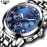 2019 New Men's Luxury Brand LIGE Chronograph's Sports Watches